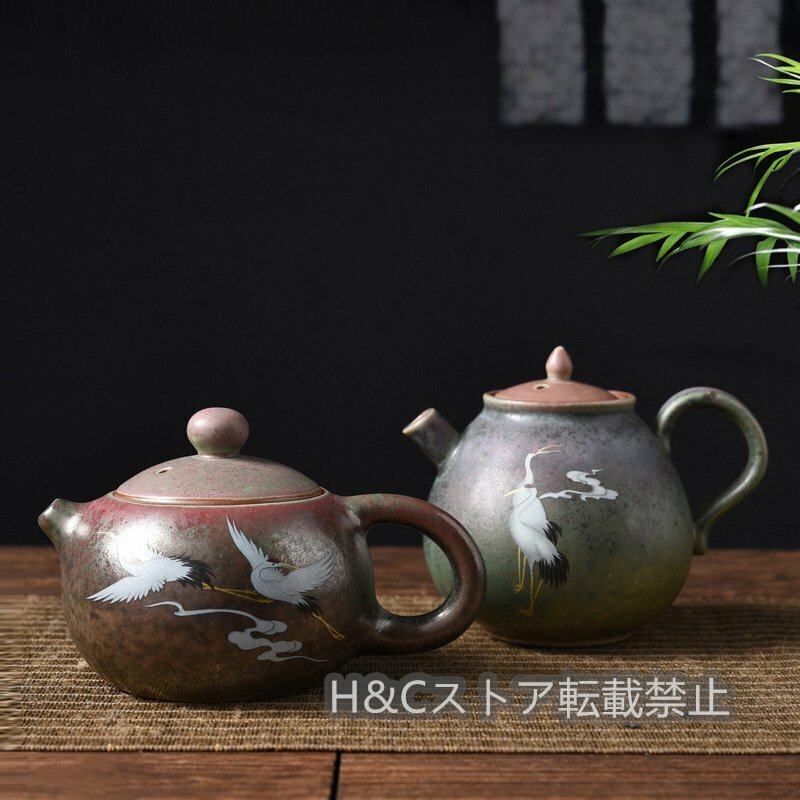 職人手作り 陶器 煎茶道具 茶壺 茶壷 急須 茶器 茶道具 容量：260ML