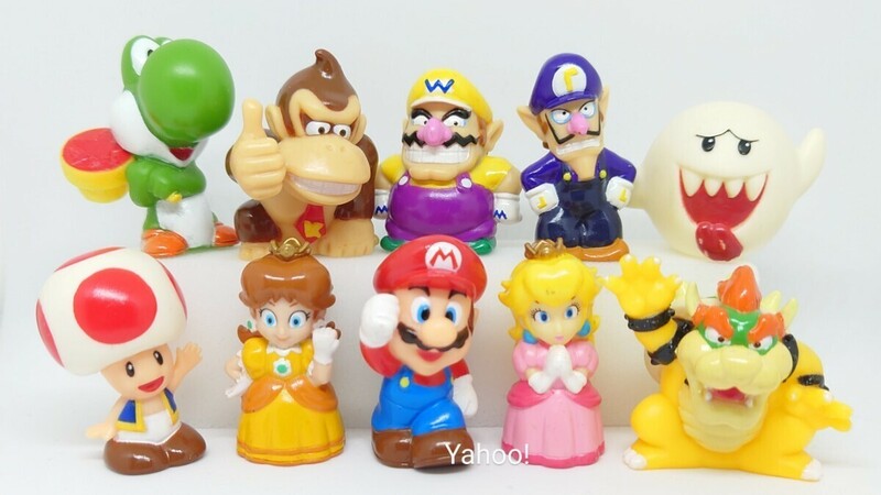 当時物 マリオ パーティ コレクションメイト 指人形 ソフビ フィギュア Nintendo MARIO PARTY 10種セット ルイージ クッパ ヨッシー ワリオ