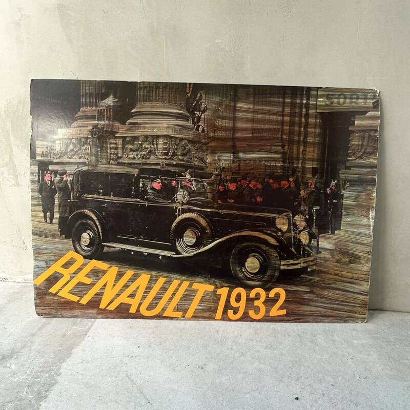 【USA vintage】Renault 1932 アートスチレンボード　ルノー　アメリカ　ビンテージ