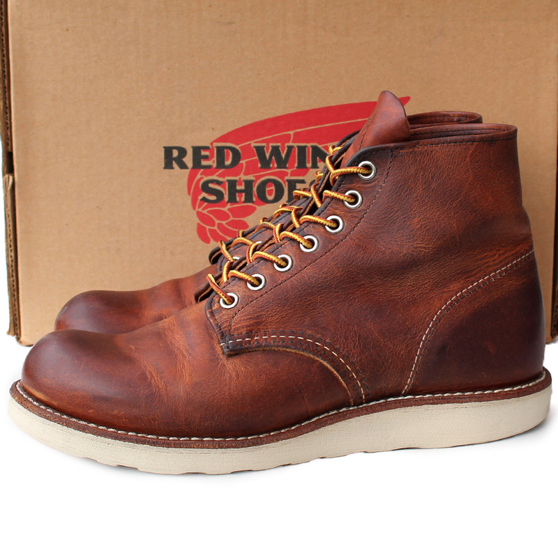 USA製★Red Wing SHOES レッドウィング★6inch CLASSIC ROUND 7D=25 9111 カッパー ラフアンドタフ レザー メンズ p i-737