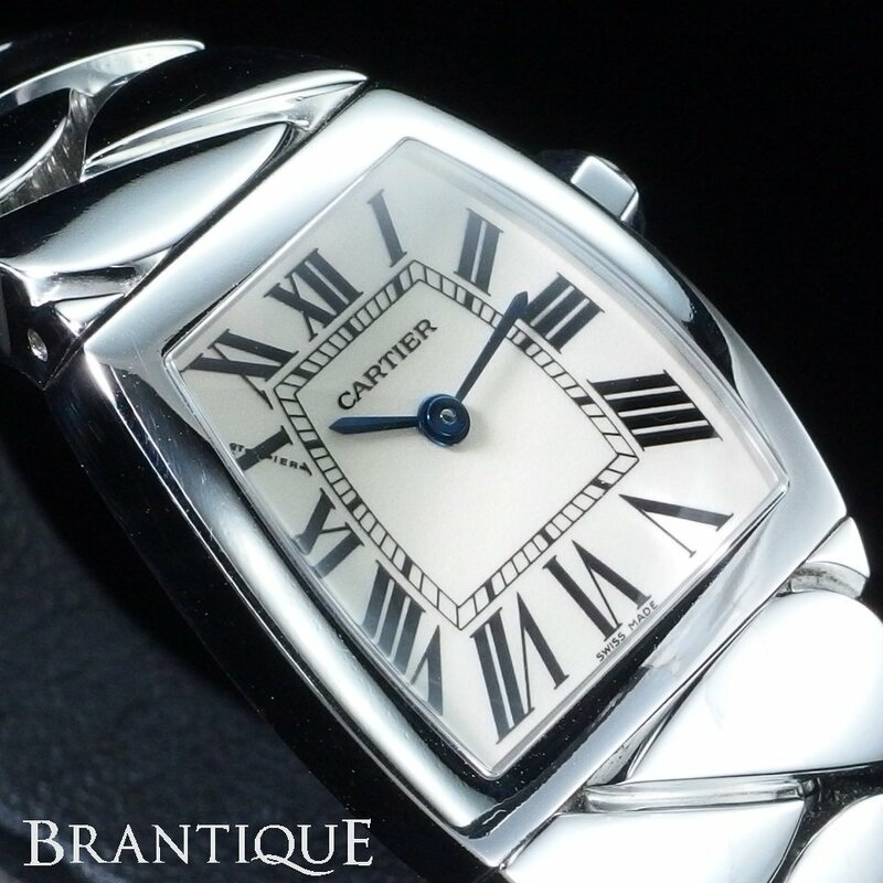 ◆美品◆ Cartier カルティエ ラドーニャ W6600121 SS QZ クォーツ ローマンインデックス 両開きブレス レディース 腕時計 「22619」