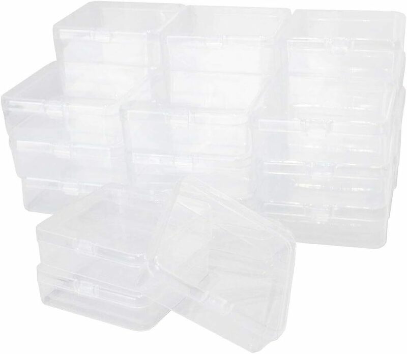 ８５×８５×２８ iikuru 24個セット プラスチックケース 透明 蓋つき 薬ケース 小物 収納 ケース クリア ボックス y