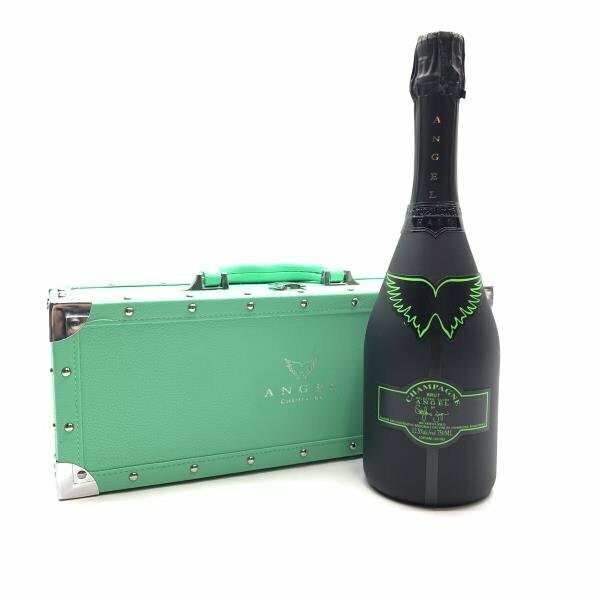 ANGEL CHAMPAGNE BRUT HALO GREEN エンジェル シャンパン グリーン 750ml アルコール 12.5度 お酒 LEDライト ケース 箱 管理RY24001547