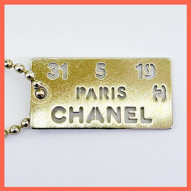 【美品！】シャネル ネックレス ロゴプレート CHANEL シルバー