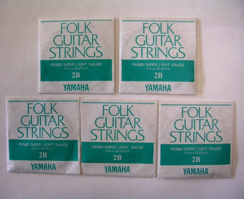 【ギター弦】YAMAHA ヤマハ FORK GUITAR STRINGS FS552　SUPER LIGHT GAUGE　2B５本　：アコースティック　スーパーライト 2弦５本