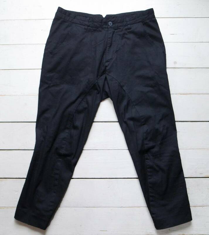 RIPVANWINKLE リップヴァンウィンクル CROPPED CYCLING PANTS クロップド サイクリングパンツ 4 黒 日本製 RW-250