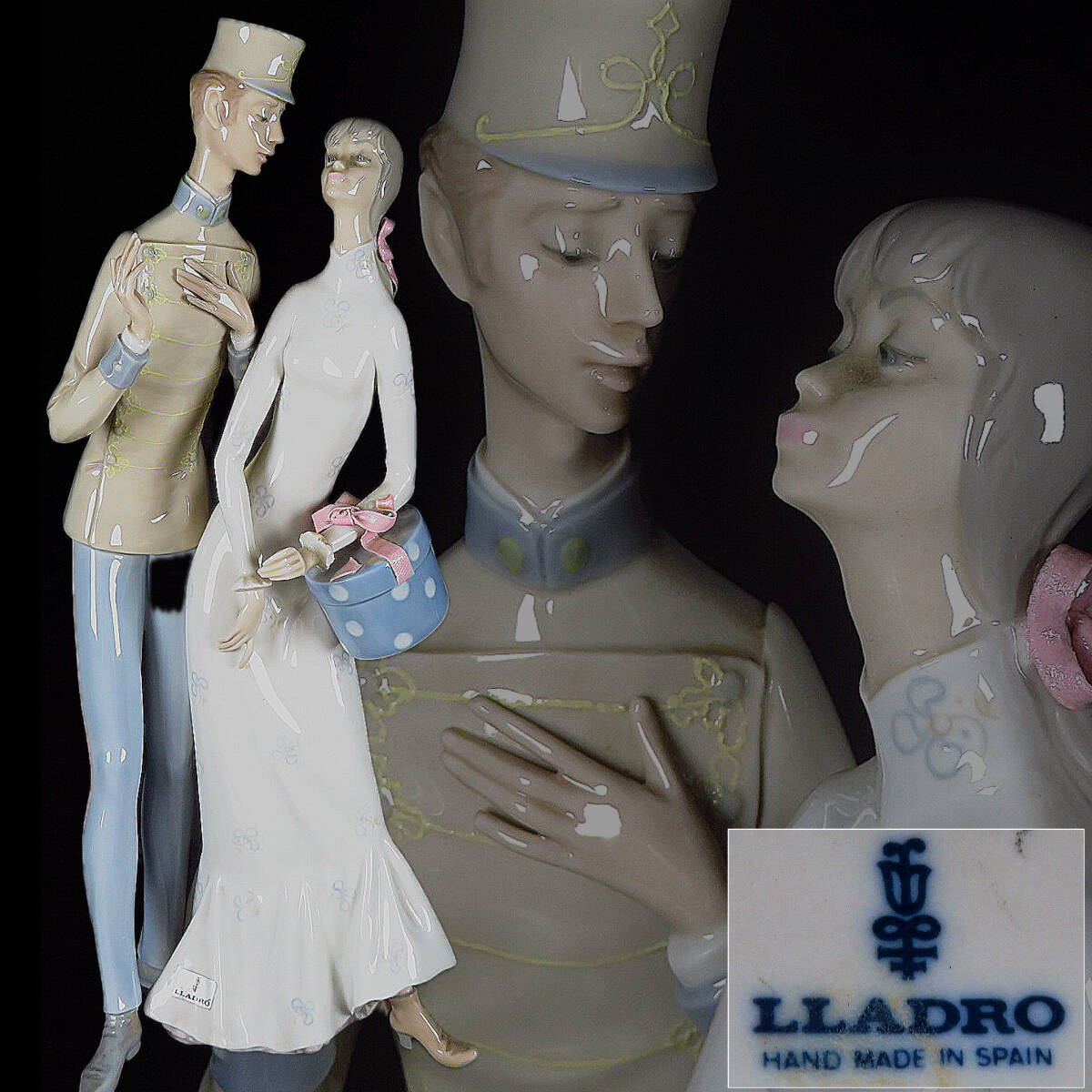 【SAKURAYA】西洋アンティーク作品【LLADRO リヤドロ ヴィンテージ フィギュリン】01014564 置物 陶器人形 骨董品 古美術品 高さ43.5cm