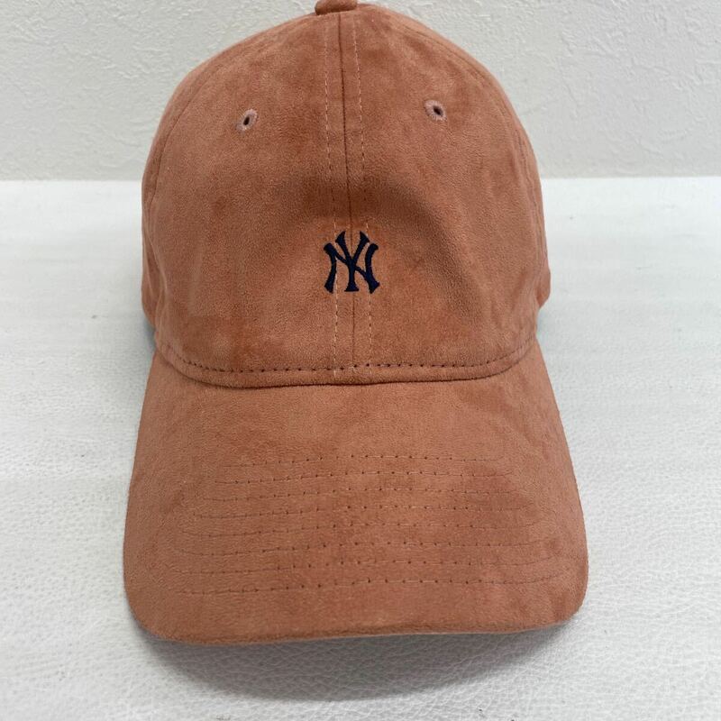 △【T-89】NEW ERA ニューエラ MLB NEW YORK YANKEES ヤンキース 9TWENTY　キャップ 　ナイロン　ベルトアジャスター ピンクオレンジ　帽子