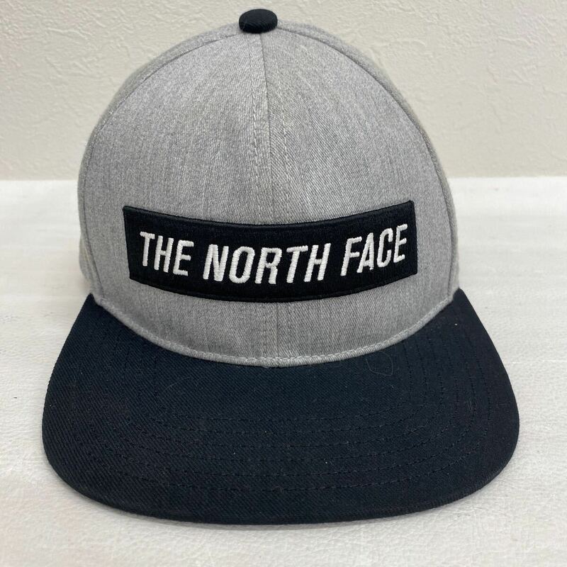 T-56】THE NORTH FACE ザノースフェイス　 TNFトラッカーキャップ NN41811　グレー/ブラック　コットン　SNAP BACK　帽子 キャップ