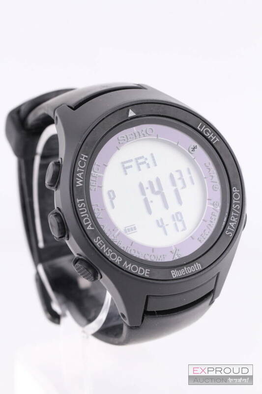 良品★R06 SEIKO セイコー S810-00A0 プロスペックス ラバー デジタル バックライト 腕時計 10気圧防水 ケース径約4.7cm 動作確認済み