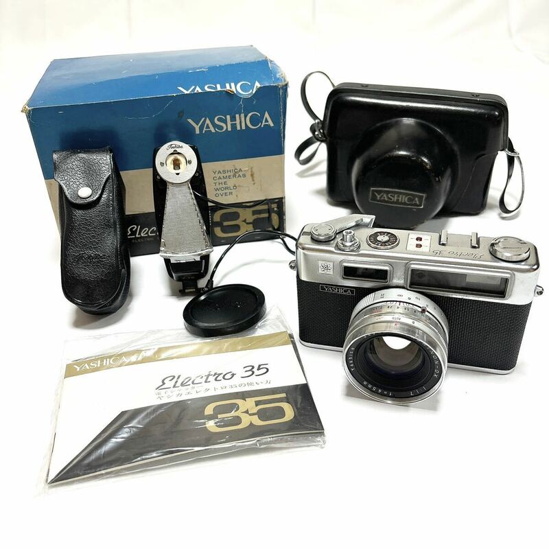 YASHICA electro35 f=45mm 1：1.7 ヤシカ エレクトロ35 一眼レフカメラ フィルムカメラ 箱 取説有り alp岩0412
