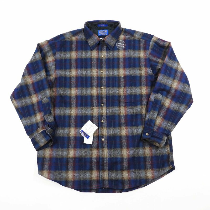 未使用 Pendleton ペンドルトン ウール チェックシャツ ブルー Size XL #18391 アメカジ カジュアル アメリカ製