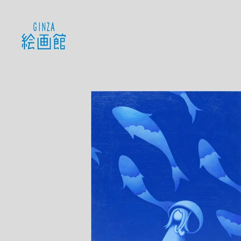 【GINZA絵画館】Ａｙａｋｏ　Ｏｎｏ　３号・イルカ・２００７年作・現代美術・キャンバス・１点もの　Z73K6N5V8R1K
