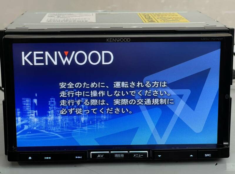 KENWOOD ケンウッド MDV-727DT動作品 2010年 フルセグTV/DVD/CD/SD/USB/Bluetooth/iPod (J89)