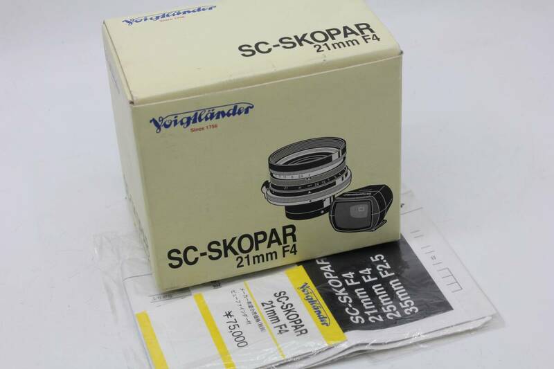 【動作確認済／希少／未使用に近い】 フォクトレンダー Voigtlander SC SKOPAR 21mm F4 超広角 ファインダー 元箱 取説 MT4282 