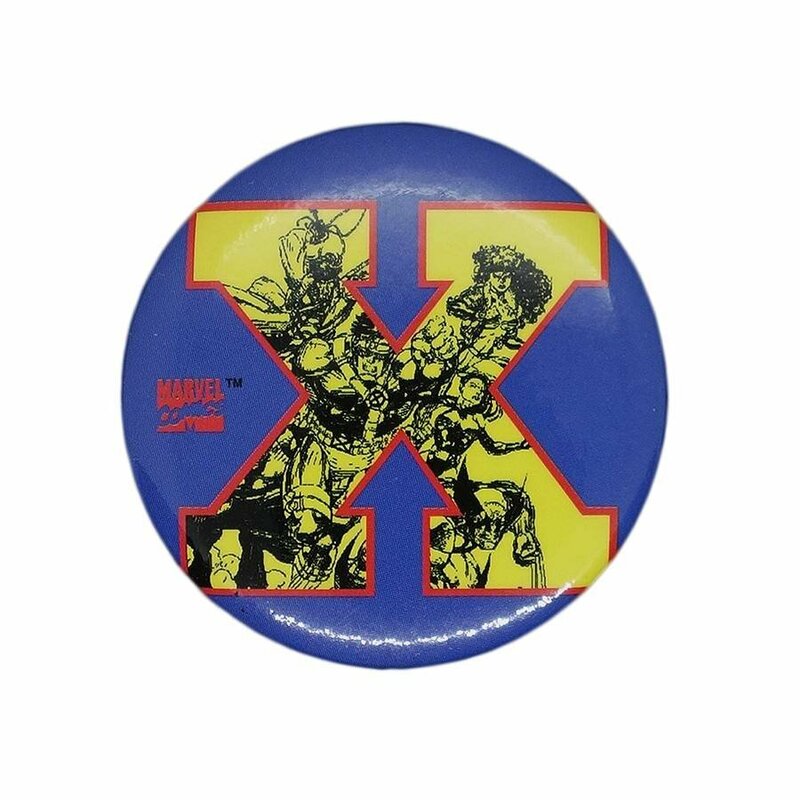 USA製 Marvel マーベル X-MEN アメコミ スーパーヒーロー 90's レトロ 缶バッジ ビンテージ 缶バッチ ピンバッチ