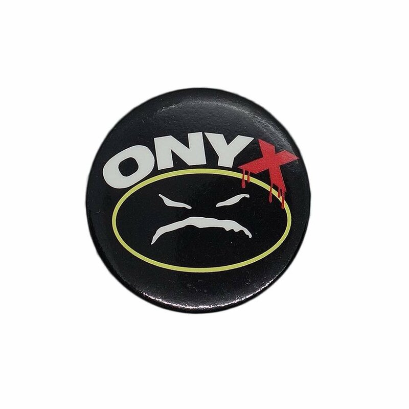 USA製 ONYX 缶バッジ ハードコア ヒップホップ グループ 缶バッチ 90's レトロ ビンテージ ピンバッジ ラッパー ピンバッチ