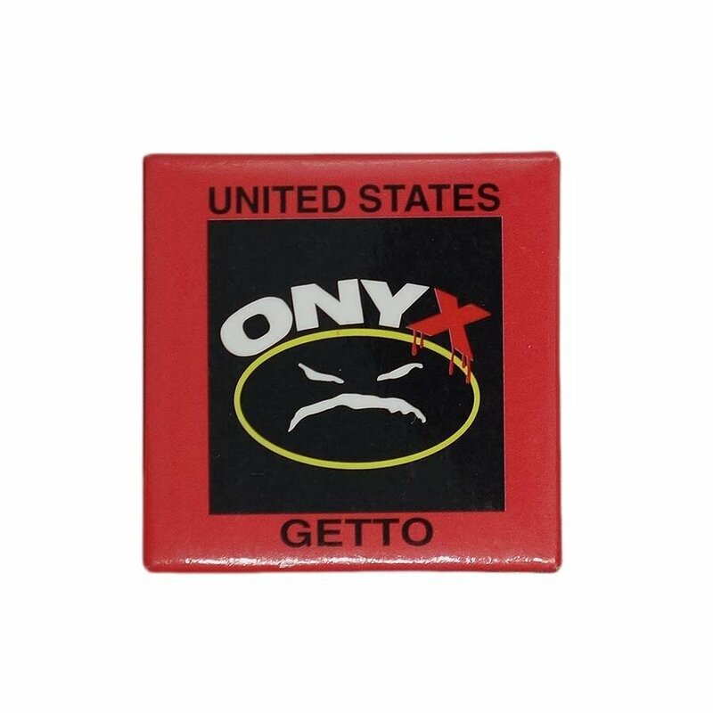 アメリカ製 ONYX 缶バッジ ハードコア ヒップホップ グループ 缶バッチ 90's レトロ ビンテージ ピンバッジ ラッパー ピンバッチ