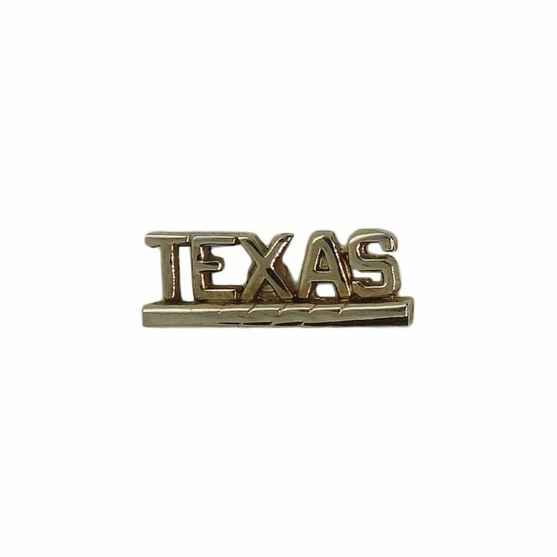 TEXAS ピンズ テキサス州 ピンバッチ ピンバッジ ラペルピン 金色 留め具付き