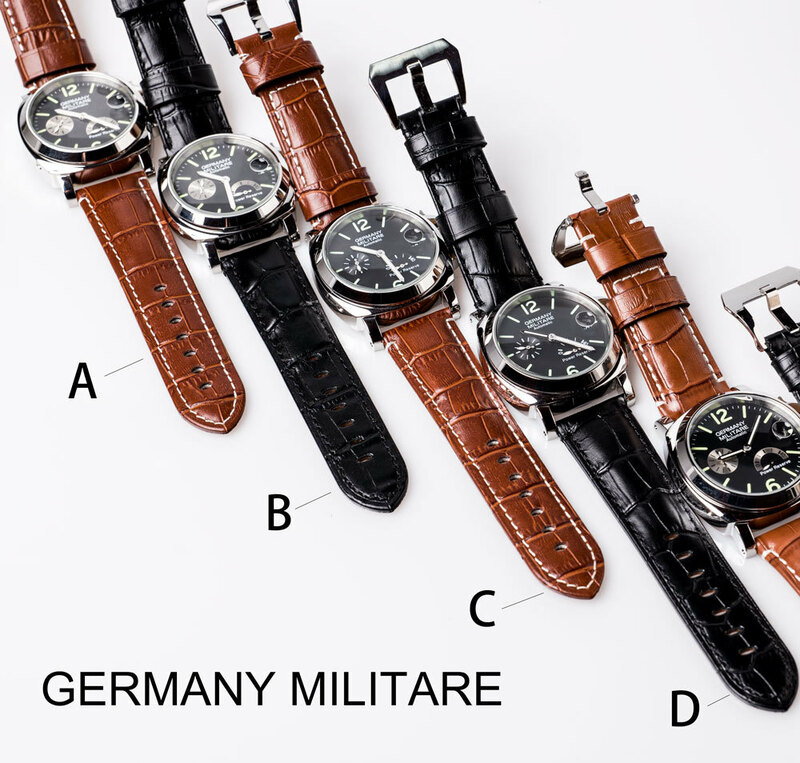 在庫処分:ドイツブランド腕時計ジャーマニーミリターレGERMANY MILITARE パワーリザーブ自動巻腕時計 Aタイプ,Bタイプ