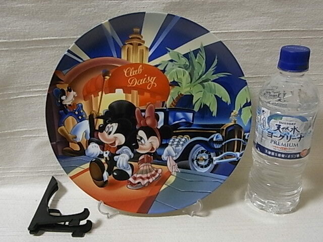 1987年 Disney MGM STUDIOS ミッキー 絵皿 プレート 大皿 24cm　スタンド付　日本製　昭和レトロ　希少　レア　ディズニー　送料￥700～ 他
