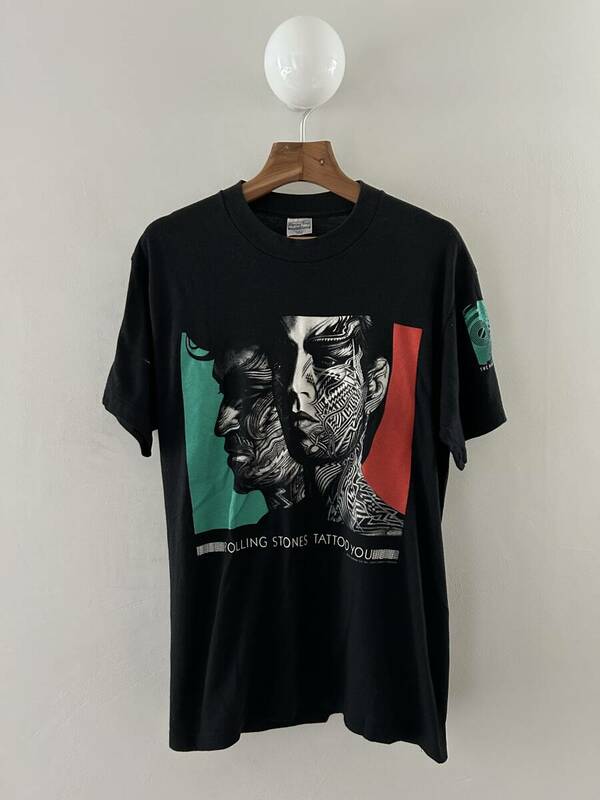 The Rolling Stones ザ・ローリング・ストーンズ Tattoo You 刺青の男 北米ツアー T-shirt 89年 ビンテージTシャツ 80's SIZE:L