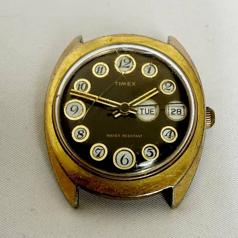 【希少ジャンク】1970年代　TIMEXタイメックス　テレフォンダイアル　アンティークウォッチ メンズ腕時計 34mm 機械式 手巻き 2696102774