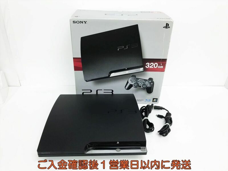 【1円】PS3 本体/箱 セット 320GB ブラック SONY PlayStation3 CECH-2500B 初期化/動作確認済 G04-290os/G4