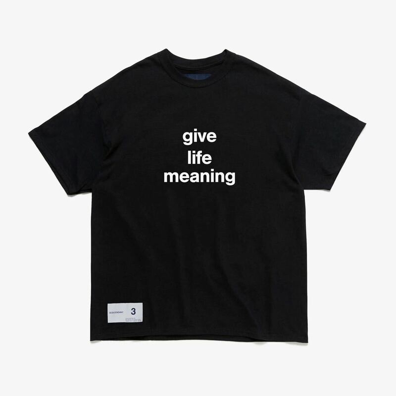 希少★新品本物【黒★3】GLM SS Give Life Meaning グラフィック Tシャツ 日本製 正規店購入 ディセンダント 限定入手困難 Descendant 24SS