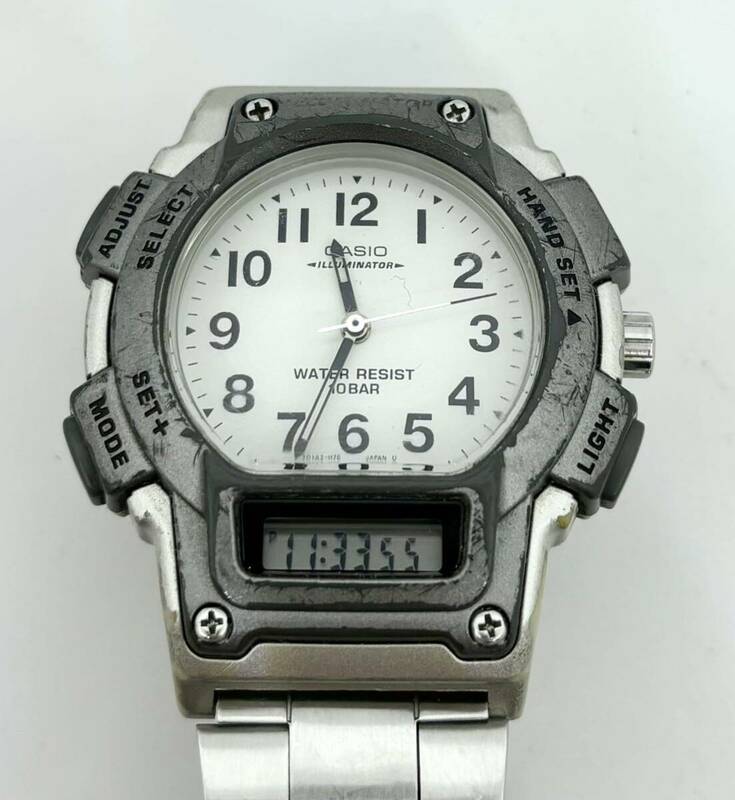 カシオ アナデジ AQ-150W 電池交換済み CASIO メンズ腕時計