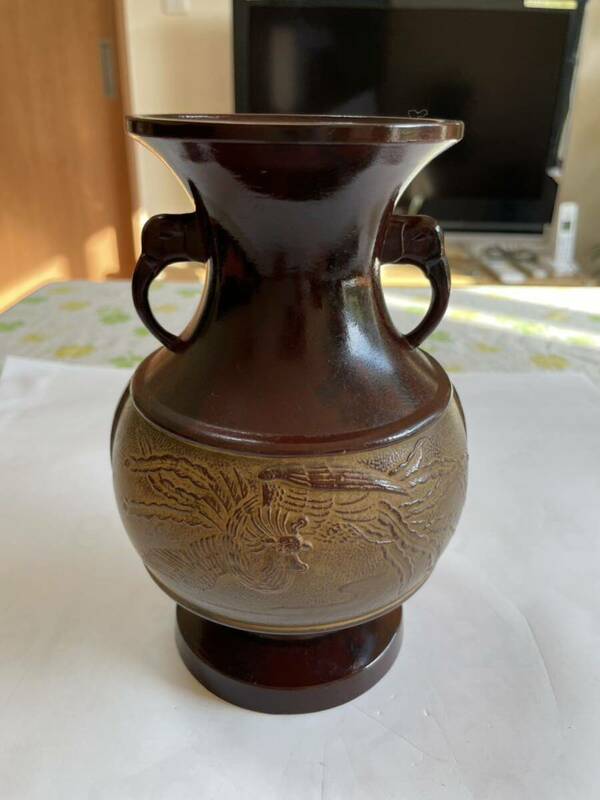花器 銅製 花瓶 アンティーク