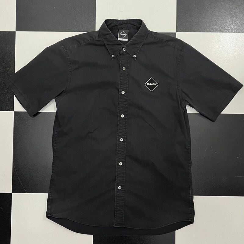【129】 20ss FCRB クールマックス 半袖 ボタンダウン シャツ L 黒 ブリストル cool max BD shirt black Bristol
