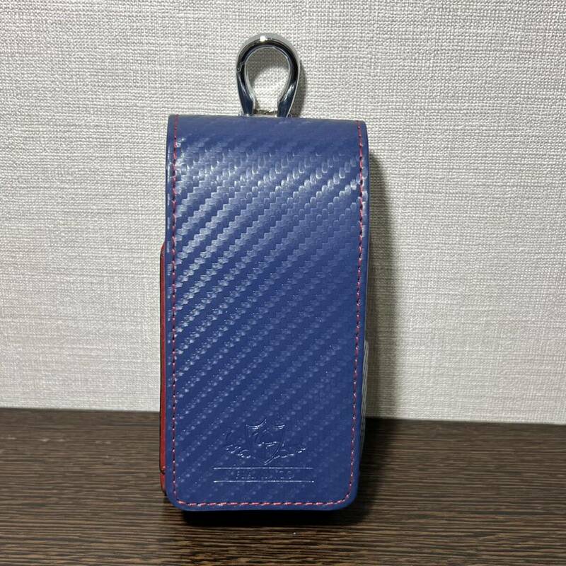 S3★アイコスケース★ナチュラルデザイン 電子タバコIQOS用ケース FLAMINGO IQFL08-Carbon Blue ケースIQOS ハンドメイド等