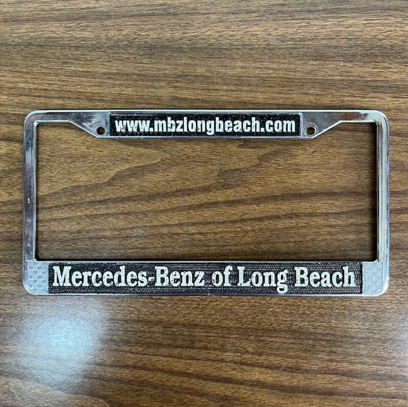 MERCEDES BENZ OF LONG BEACH アメリカ ショップ USナンバーフレーム 1枚 スチール 米国 USA アメ車 アメリカンアンティーク ビンテージ