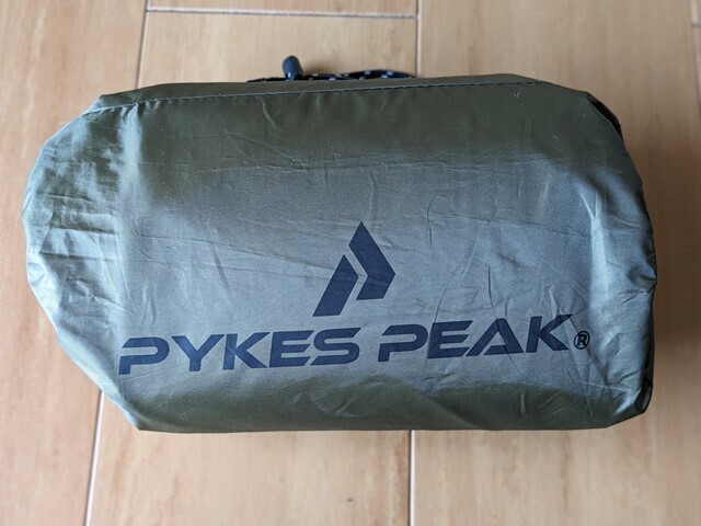 PYKES PEAK / パイクスピーク　スクエアタープ　SQUARE TARP 3-4P　280x280cm　オリーブグリーン　シルバーコーティング　中古　管№ 6917