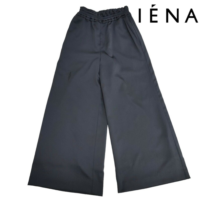 IENA /イエナ レディース レディー ハイウエスト ストレッチ ワイドパンツ 36サイズ ウエストゴム パープル系 I-3848