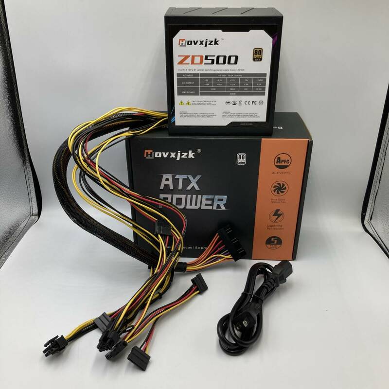 【未検品】Hovxjzk ZD500 PC 電源ユニット 500W 電源ユニットフルモジュラー/Y20240-Q2