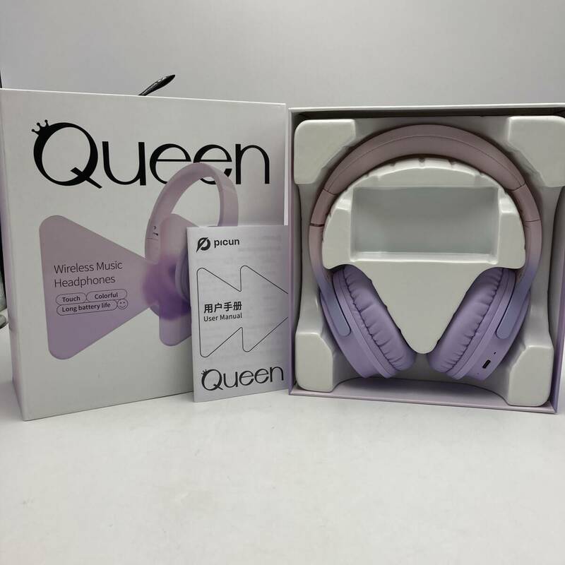 【付属品不足】Queen ワイヤレスヘッドホン/オーバーイヤー Bluetooth /Y20650-R1