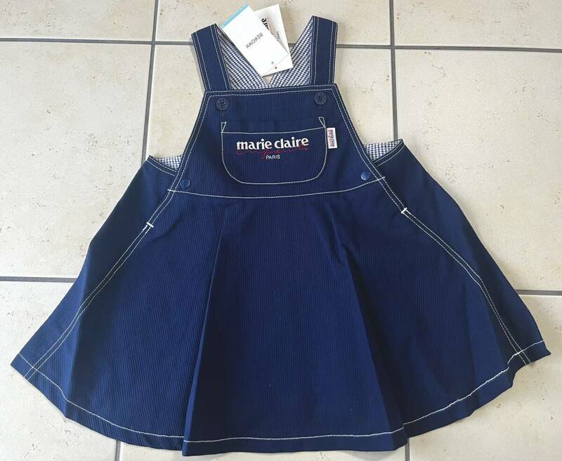 女児ジャンパースカート・9０ｃｍ・Marie Claire・新品未使用・キッズワンピース・綿100％