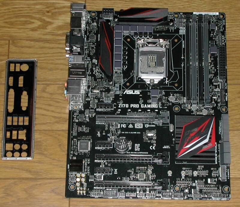 ★中古品 BIOS確認 ASUS Z170 PRO GAMING LGA1151 ATXマザーボード IOパネル付属★