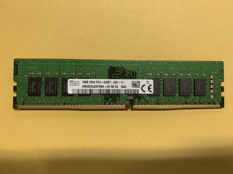 C38★中古品 BIOS確認 デスクトップPC用 メモリー SKhynix 16GB 2Rx8 PC4-2400T-UB1-11 16GB×1枚★