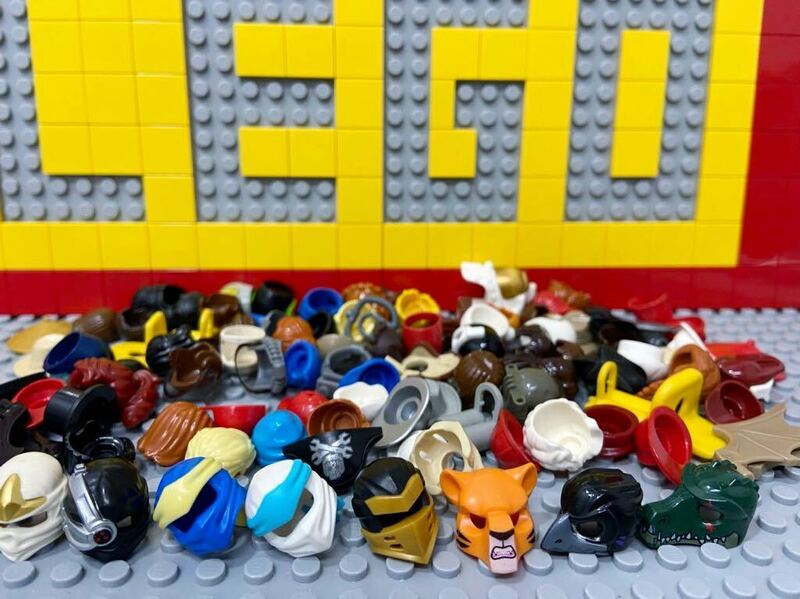 ☆被り物☆ レゴ　ミニフィグ用小物　大量100個　髪の毛　帽子　ヘルメット　翼　など　( LEGO 人形 ニンジャゴー チーマ シティ　C43005