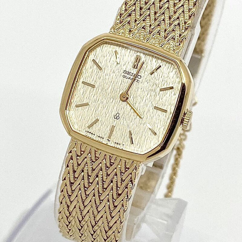 SEIKO 腕時計 オクタゴン バーインデックス 2針 クォーツ quartz ゴールド ASGP 金 セイコー Y723