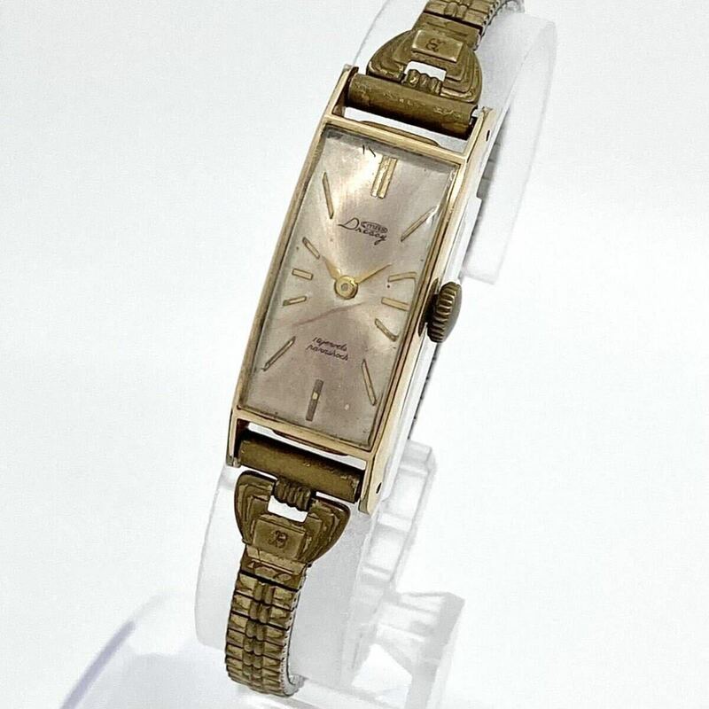 CITIZEN Dressy 腕時計 14K 手巻き 機械式 10石 スクエア バーインデックス 2針 GOLD ゴールド 14金 シチズン ドレッシー Y712