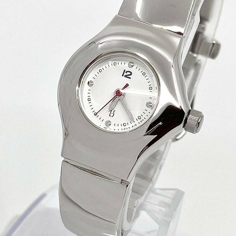 美品 LAZY SUSAN LS 腕時計 ブレスレット 3針 クォーツ quartz シルバー 銀 レイジースーザン デザインウォッチ Y734