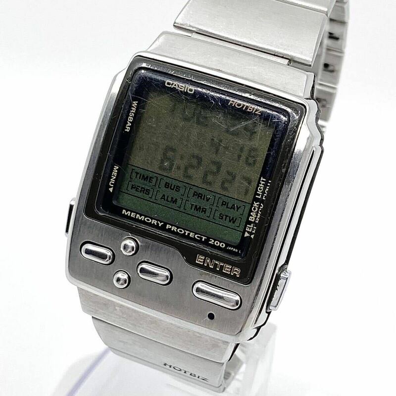 CASIO HOTBIZ 腕時計 DB-2000 デジタル ウォッチ クォーツ quartz シルバー 銀 カシオ ホットビズ Y775