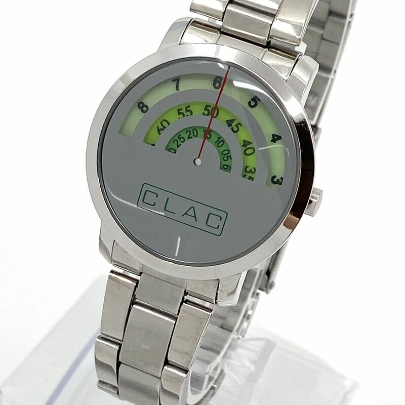 CLAC ジャンプアワーミステリー 腕時計 デザインウォッチ ラウンド クォーツ quartz グリーン シルバー 緑 銀 レディース jump hour Y799