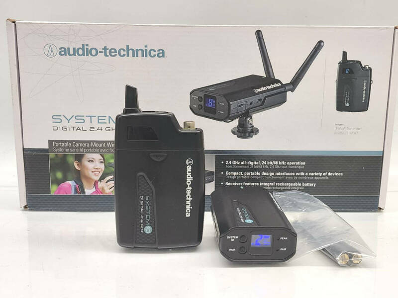 ▼2543③ R51013　Audio Technica オーディオテクニカ　ラベリアマイクロホン カメラマウント ワイヤレシステム　ATW-1701/L　本体のみ