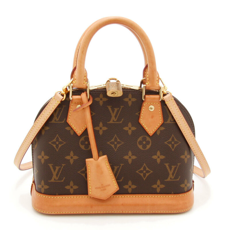 中古良品 ルイヴィトン ハンドバッグ モノグラム アルマBB M53152 LOUIS VUITTON 2way ブラウン フランス製 レディース ショルダーバッグ