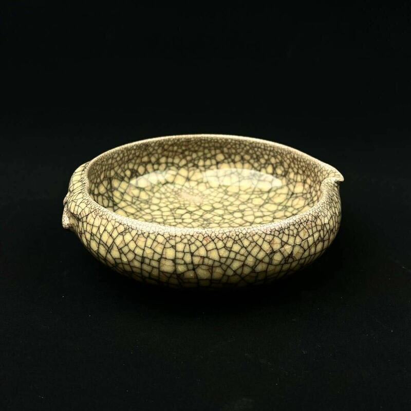 中国 中国古美術 宋 哥窯 茶碗 筆洗 時代物 藏出